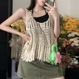 かぎ針編み風 ビスチェ ニットトップス | ANGELCLOSET | 詳細画像1