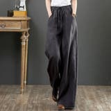 綿麻ワイドパンツ ロングパンツ春秋 | SUNSHINE CLOSET | 詳細画像10 