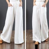 綿麻ワイドパンツ ロングパンツ春秋 | SUNSHINE CLOSET | 詳細画像6 