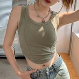 タンクトップ ショート丈無地 カップ付き | ANGELCLOSET | 詳細画像8