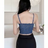 デニム風キャミ ビスチェ バックレース | SUNSHINE CLOSET | 詳細画像4