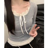 フェイクレイヤードカップ付きカットソー | ANGELCLOSET | 詳細画像1