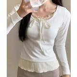 フェイクレイヤードカップ付きカットソー | ANGELCLOSET | 詳細画像3