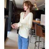 Vネック ボタンリブニット トップス | SUNSHINE CLOSET | 詳細画像6