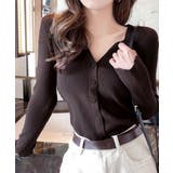 Vネック ボタンリブニット トップス | SUNSHINE CLOSET | 詳細画像7