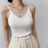 リブニットキャミソール フロントVカット | SUNSHINE CLOSET | 詳細画像1