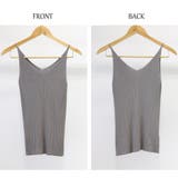 リブニットキャミソール フロントVカット | SUNSHINE CLOSET | 詳細画像3