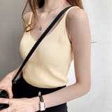 リブニットキャミソール フロントVカット | SUNSHINE CLOSET | 詳細画像8