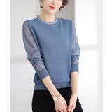 シースルー袖ニット 異素材ニットトップス | SUNSHINE CLOSET | 詳細画像10
