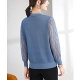 シースルー袖ニット 異素材ニットトップス | SUNSHINE CLOSET | 詳細画像12