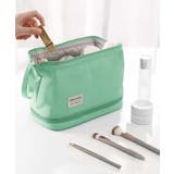 自立 化粧ポーチ 二段コスメポーチ 韓国 | SUNSHINE CLOSET | 詳細画像1