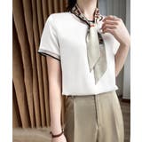 クルーネック サテン風シャツブラウス | SUNSHINE CLOSET | 詳細画像8 