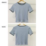 バイカラーリブTシャツ レディース半袖 | ANGELCLOSET | 詳細画像3