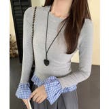 フェイク レイヤード 袖フリル トップス | ANGELCLOSET | 詳細画像5