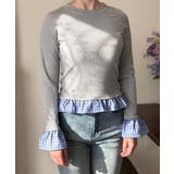 フェイク レイヤード 袖フリル トップス | ANGELCLOSET | 詳細画像9