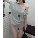 ワンショルトップスレディース 斜め肩デザイントップス サイドギャザーワンショルダ… | SUNSHINE CLOSET | 詳細画像8