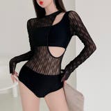 ワンピース水着 シースルーモノキニ 長袖 | SUNSHINE CLOSET | 詳細画像1 