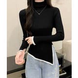 配色ハイネックニットセーター リブニット | SUNSHINE CLOSET | 詳細画像7