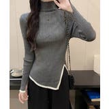 配色ハイネックニットセーター リブニット | SUNSHINE CLOSET | 詳細画像9