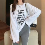 ホワイト | Tシャツ レディース 長袖 | ANGELCLOSET