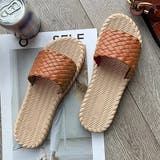 キャメル | スリッパサンダル レディース 夏 編み | SUNSHINE CLOSET
