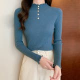 ブルー | ニットセーター レディース 長袖トップス | SUNSHINE CLOSET