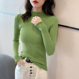 グリーン | ニットセーター レディース 長袖 10色 | SUNSHINE CLOSET