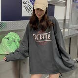 ダークグレー | ロゴTシャツ レディース 長袖 | ANGELCLOSET