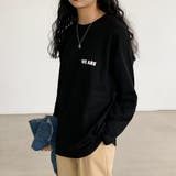 ブラック | Tシャツ レディーストップス 長袖カットソー | ANGELCLOSET