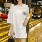 ホワイト | Tシャツ レディース 半袖 ロゴ 春 春服 韓国ファッション 韓国 | ANGELCLOSET