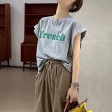 フレンチスリーブ 英字ロゴTシャツ 韓国 | ANGELCLOSET | 詳細画像12