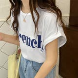 フレンチスリーブ 英字ロゴTシャツ 韓国 | ANGELCLOSET | 詳細画像6
