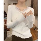 ニットトップス レディース レース付き | SUNSHINE CLOSET | 詳細画像18 