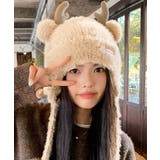 ニット帽 鹿角 くま耳 レディース 秋冬 | SUNSHINE CLOSET | 詳細画像1 