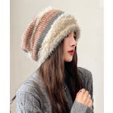 ビーニー帽 ニット帽子 レディース 配色 | SUNSHINE CLOSET | 詳細画像3