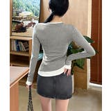 長袖Tシャツ ドッキング 無地カットソー | SUNSHINE CLOSET | 詳細画像3 