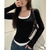長袖Ｔシャツ フェイクレイヤード 着やせ | SUNSHINE CLOSET | 詳細画像1 