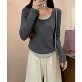 長袖Ｔシャツ フェイクレイヤード 着やせ | SUNSHINE CLOSET | 詳細画像13 