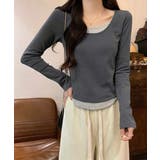 長袖Ｔシャツ フェイクレイヤード 着やせ | SUNSHINE CLOSET | 詳細画像15 