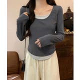 長袖Ｔシャツ フェイクレイヤード 着やせ | SUNSHINE CLOSET | 詳細画像16 