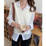 ニットベスト Vネック 重ね着 春秋冬 | SUNSHINE CLOSET | 詳細画像12