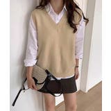 ニットベスト Vネック 重ね着 春秋冬 | SUNSHINE CLOSET | 詳細画像17