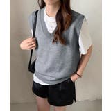 ニットベスト Vネック 重ね着 春秋冬 | SUNSHINE CLOSET | 詳細画像2
