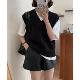 ニットベスト Vネック 重ね着 春秋冬 | SUNSHINE CLOSET | 詳細画像5
