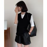 ニットベスト Vネック 重ね着 春秋冬 | SUNSHINE CLOSET | 詳細画像6