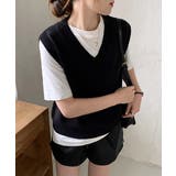 ニットベスト Vネック 重ね着 春秋冬 | SUNSHINE CLOSET | 詳細画像7