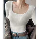 長袖Tシャツ レディース スクエアネック | SUNSHINE CLOSET | 詳細画像3