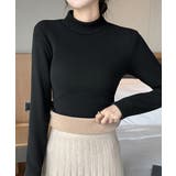 無地インナー 裏起毛 カットソー 保温 | ANGELCLOSET | 詳細画像10