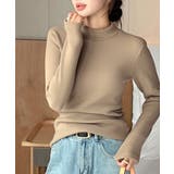 無地インナー 裏起毛 カットソー 保温 | ANGELCLOSET | 詳細画像15