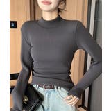 無地インナー 裏起毛 カットソー 保温 | ANGELCLOSET | 詳細画像20
